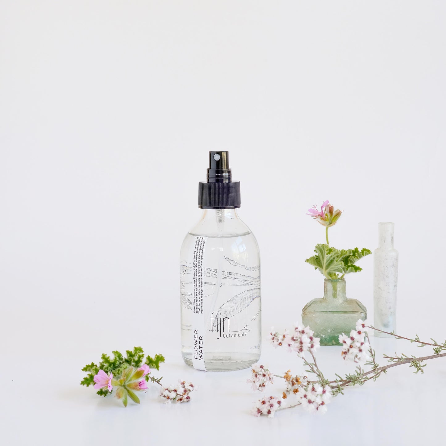 Flower Water Toner - 200ml Glass Clear
